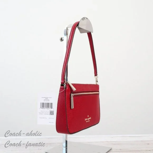 NWT Kate Spade New York Leila Leather Convertible Wristlet Wallet Bag in Red - Picture 5 of 12